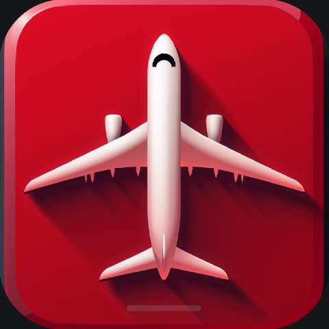 Preview for Airplane-icon-red-background-travel-app-template-16d8d