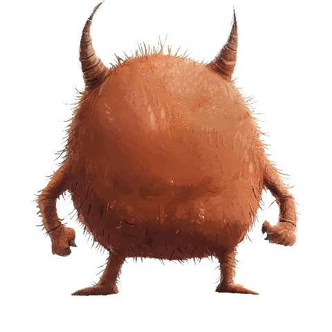 Preview for Red-furry-monster-illustration-ugly-monster-template-ea766