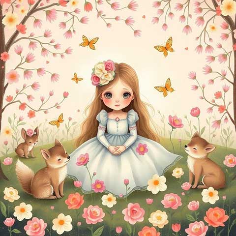 Preview for Whimsical-garden-scene-aicartoon-template-63963