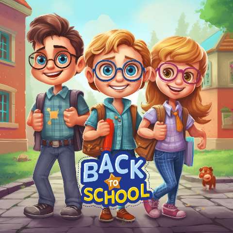 Preview for Back-to-school-cartoon-illustration-template-323b8