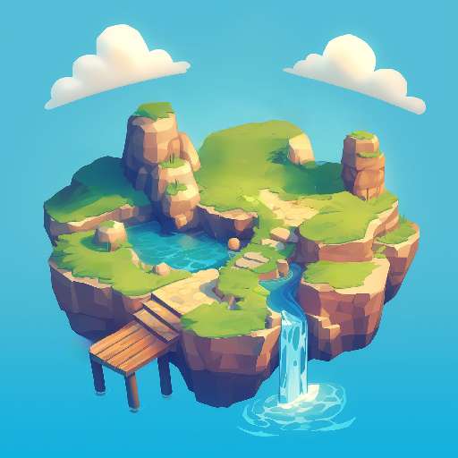 Preview for Serene-island-oasis-3d-illustration-classic-tiny-template-a181e