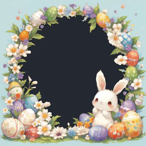 Preview for Easter-bunny-frame-template-easter-frame-1d103