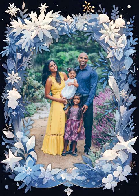 Preview for Happy-family-portrait-outdoors-christmas-frame-template-4e501
