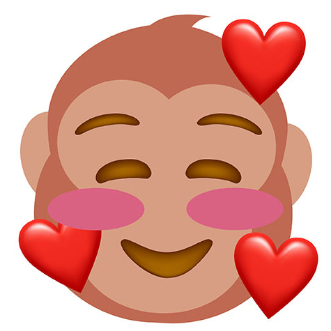 Preview for Monkey-love-emoji-emoji-classic-template-03bc8