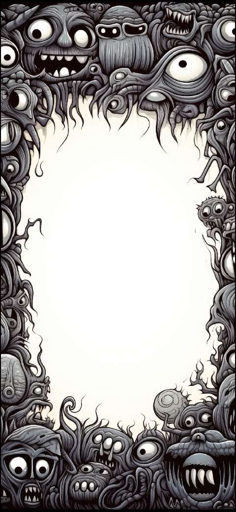 Preview for Surreal-monster-frame-illustration-halloween-phone-template-98e88