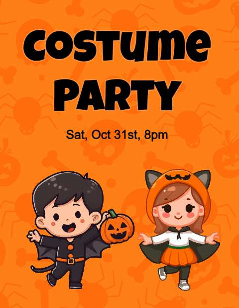 Preview for Halloween-costume-party-halloween-flyer-template-6569b