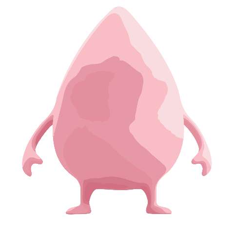 Preview for Pink-teardrop-cartoon-character-elemental-monster-template-80356