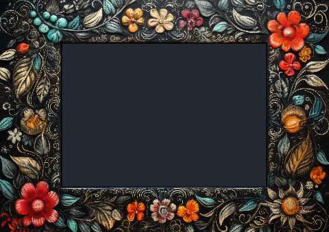 Preview for Floral-frame-design-template-colorful-frame-75120