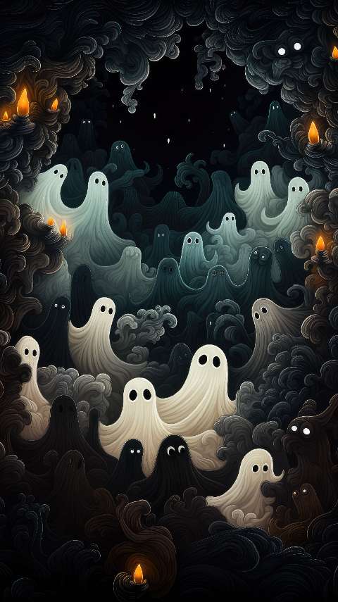 Preview for Ghostly-gathering-illustration-halloween-story-template-9299c