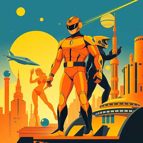 Preview for Futuristic-city-space-heroes-aistylized-template-45117