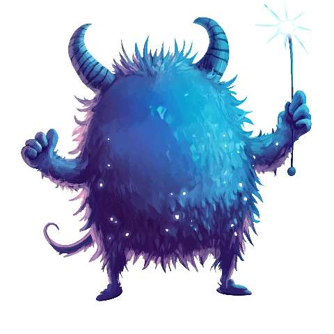 Preview for Magical Creature With Wand Template