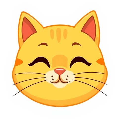 Preview for Smiling-cat-face-illustration-aistickerunique-template-4c081