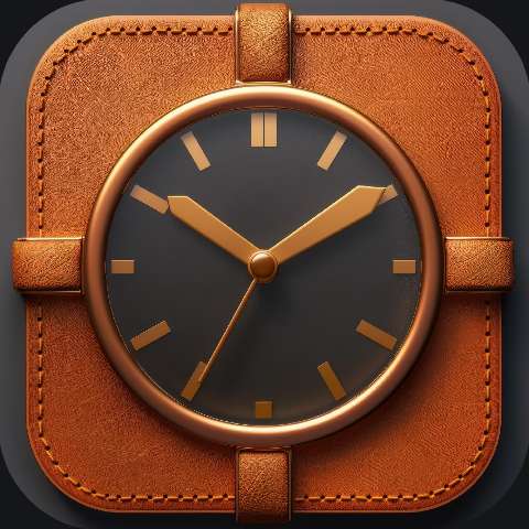Preview for Luxury Leather Watch App Icon Template