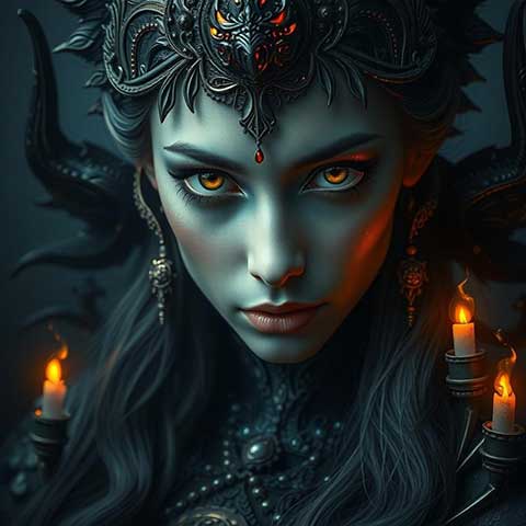Preview for Dark-goddess-portrait-art-aistylized-template-2053e