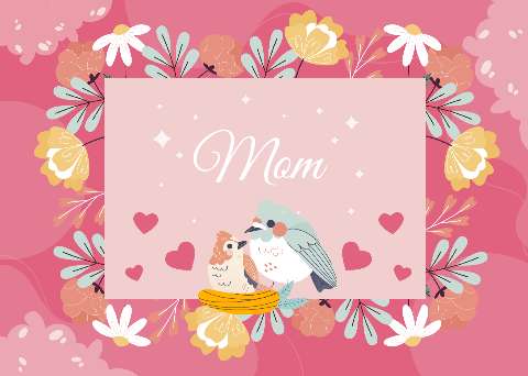 Preview for Mothers-day-card-with-birds-template-25086