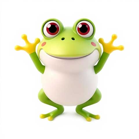 Preview for Happy-green-frog-figurine-aiemojianimals-template-ba65e