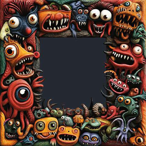 Preview for Whimsical-monster-frame-template-c253b