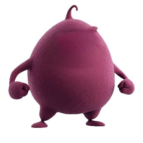 Preview for 3d-plum-character-smooth-monster-template-625f3
