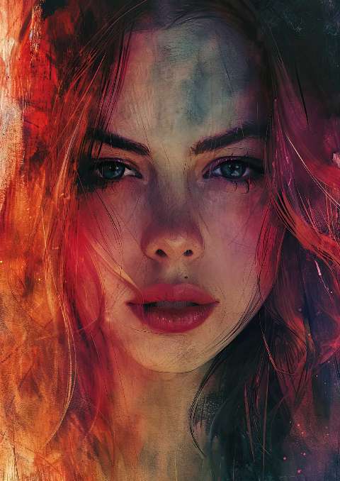 Preview for Red-haired-woman-portrait-celebrities-template-0b7aa