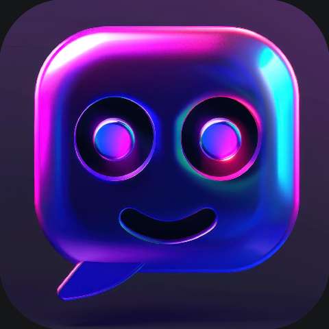 Preview for Neon Chat App Icon Template