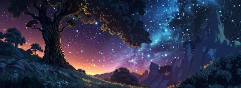 Preview for Dreamy Night Sky Landscape Template