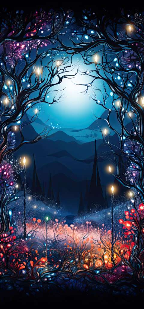 Preview for Enchanted-forest-landscape-art-christmas-phone-template-5df5f