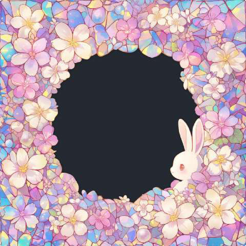 Preview for Stained-glass-floral-frame-rabbit-httpswwwpizapcomapptypedesign--1841f