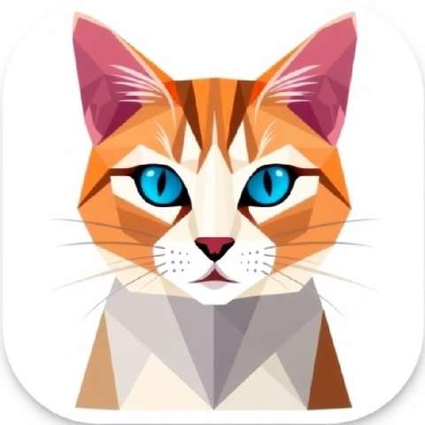 Preview for Geometric-cat-illustration-aiappiconstyle-template-8e076