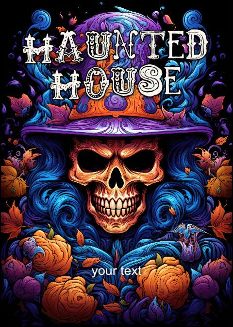 Preview for Haunted-house-design-template-halloween-flyer-0151b