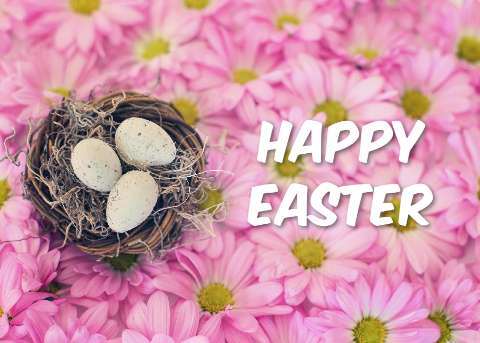 Preview for Happy-easter-pink-flowers-template-85217