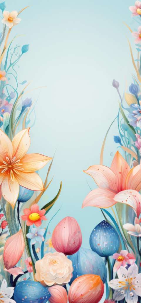Preview for Easter Floral Arrangement Phone Wallpaper Template
