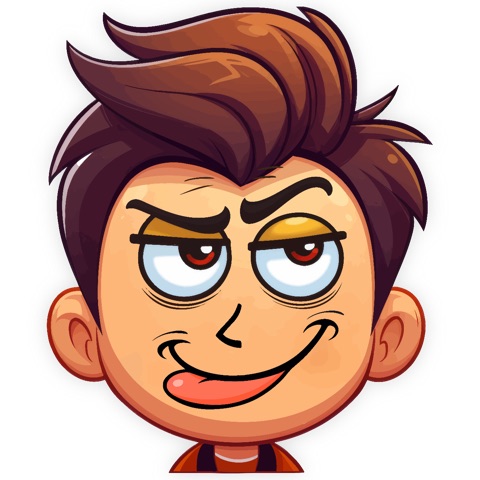 Preview for Cartoon Boy With Mischievous Grin Template