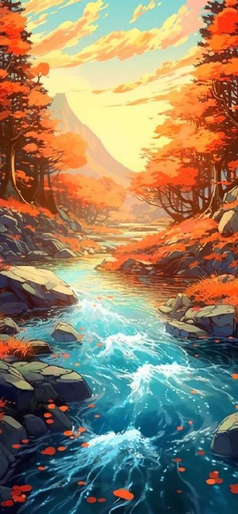 Preview for Serene-autumn-landscape-river-aiwallpaper-template-000b9
