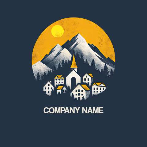 Preview for Mountain-village-logo-design-logo-mountain-template-83829