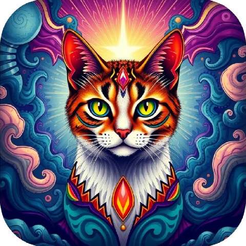 Preview for Vibrant-cat-artwork-aiappiconstyle-template-1dea2