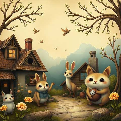 Preview for Whimsical-woodland-friends-illustration-aistylized-template-4419c