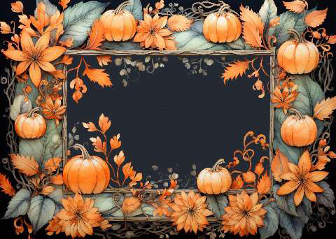 Preview for Autumn-frame-design-halloween-frame-template-b685e