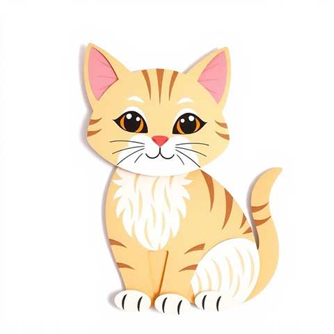 Preview for Cartoon-orange-tabby-cat-illustration-aistickerartstyle-template-4a466