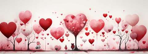 Preview for Valentines-day-heart-trees-valentines-facebook-template-637d8