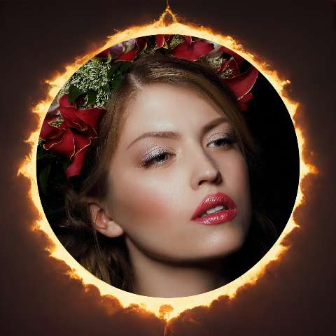 Preview for Fiery-beauty-portrait-ai-image-template-373bb