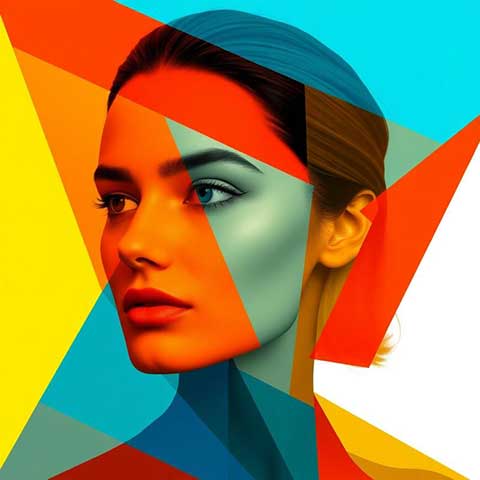 Preview for Geometric-portrait-art-aiphotography-template-3453e