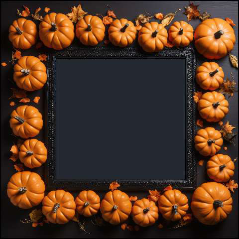 Preview for Autumn-pumpkin-frame-halloween-template-502ce