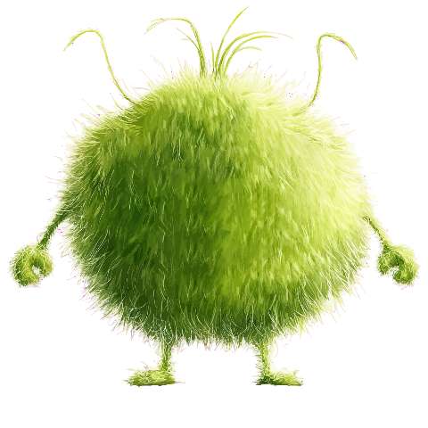 Preview for Green-furry-creature-colorful-monster-template-14675