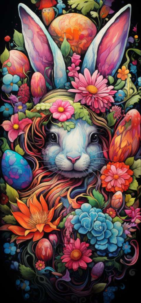 Preview for Vibrant Easter Bunny Illustration Template