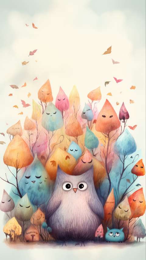 Preview for Whimsical-owl-dreamy-forest-halloween-story-template-e82db