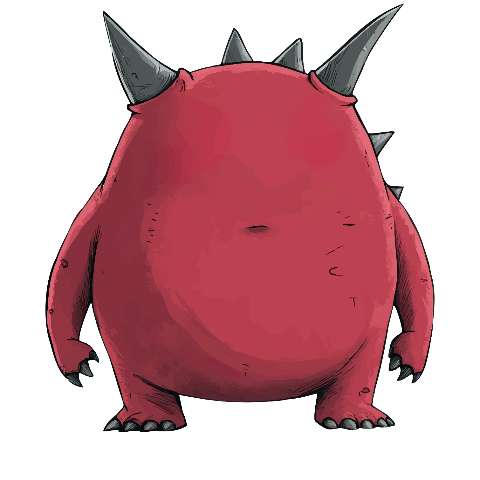 Preview for Red-cartoon-monster-colorful-monster-template-21778