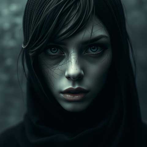 Preview for Mysterious-woman-portrait-aiphotography-template-a759c