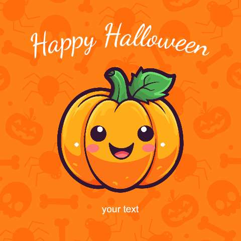 Preview for Happy-halloween-greeting-card-template-781c7
