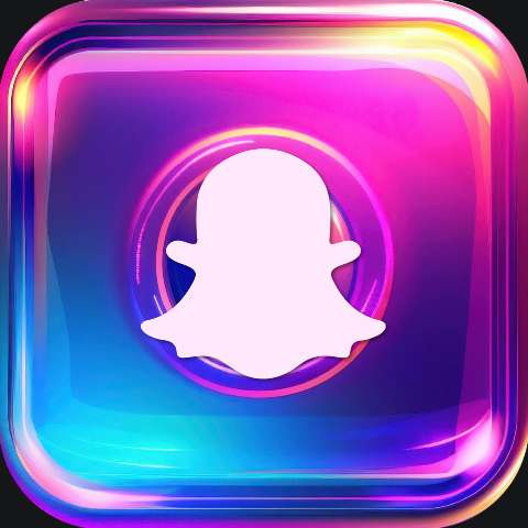 Preview for Snapchat-icon-design-neon-purple-template-bda62