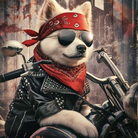 Preview for Biker Dog On Motorcycle Design Template